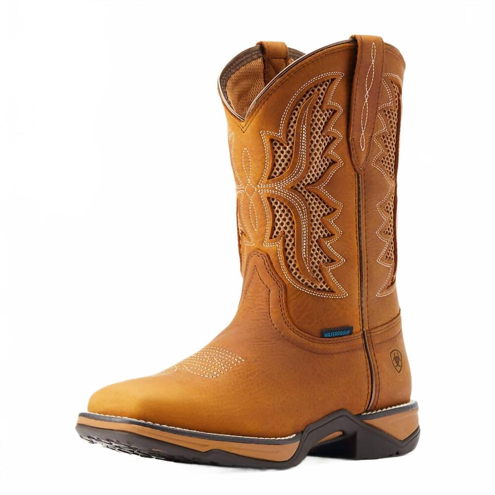 NEW ARIAT men's anthem venttek waterproof western boots in toasted wheat - Picture 2 of 6